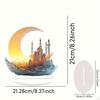 2D Flat Moon Acrylic Display Piece for Office And Home Decor