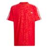 Premium Jersey Printed Loose Striped Short Sleeve T-Shirt Men Tops Light-Crimson IX7349
