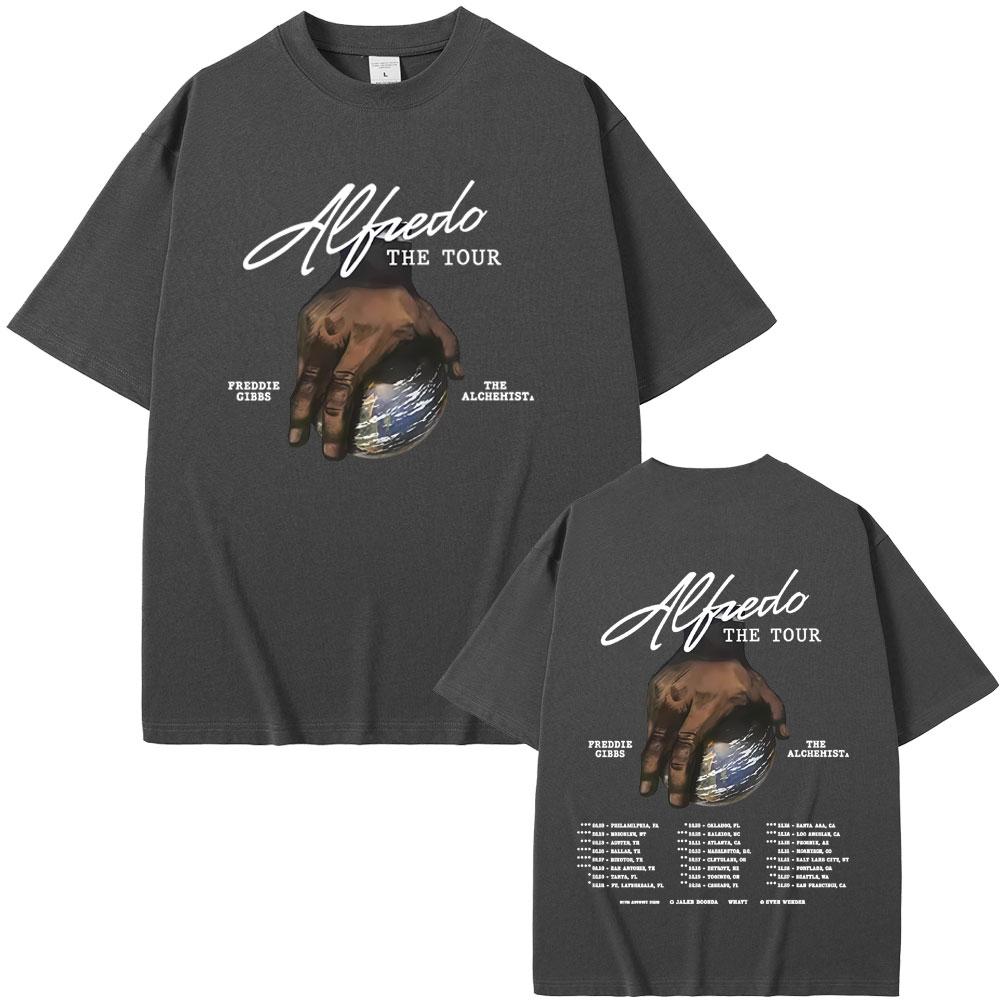 Rapper Freddie Gibbs and The Alchemist Alfredo The Tour 2025 Tshirt Men Women Hip Hop Fashion Pop Music T Shirts Short Sleeve