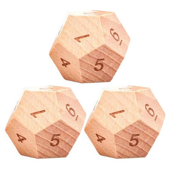 12-Sided Wooden Decision Dice for Date Night Christmas Stocking Stuffer Gift for Couples Food Choice Game for Valentine's Anniversary