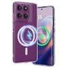 Для Motorola Edge 70 5G Прозрачный Магнитный Чехол для Телефона ТПУ + Акриловая Задняя Крышка