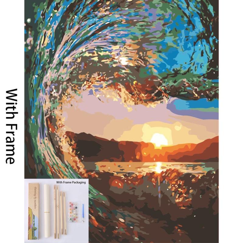 Изысканный набор для рисования по номерам своими руками для детей и взрослых с экологически чистыми акриловыми красками