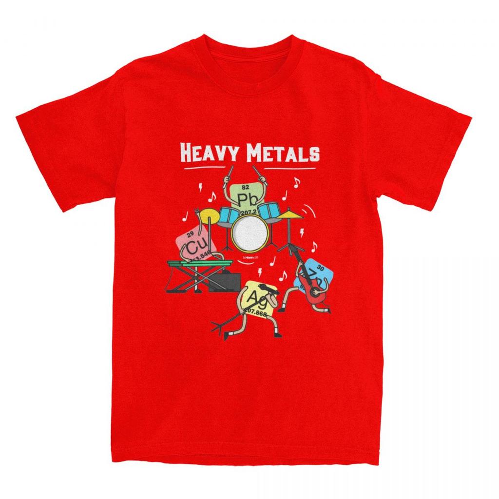 Creative Heavy Metals Rock Chemistry TShirt for Unisex WoUnisex Round Neck Cotton Funny Short Sleeve Tee Shirt Party Tops