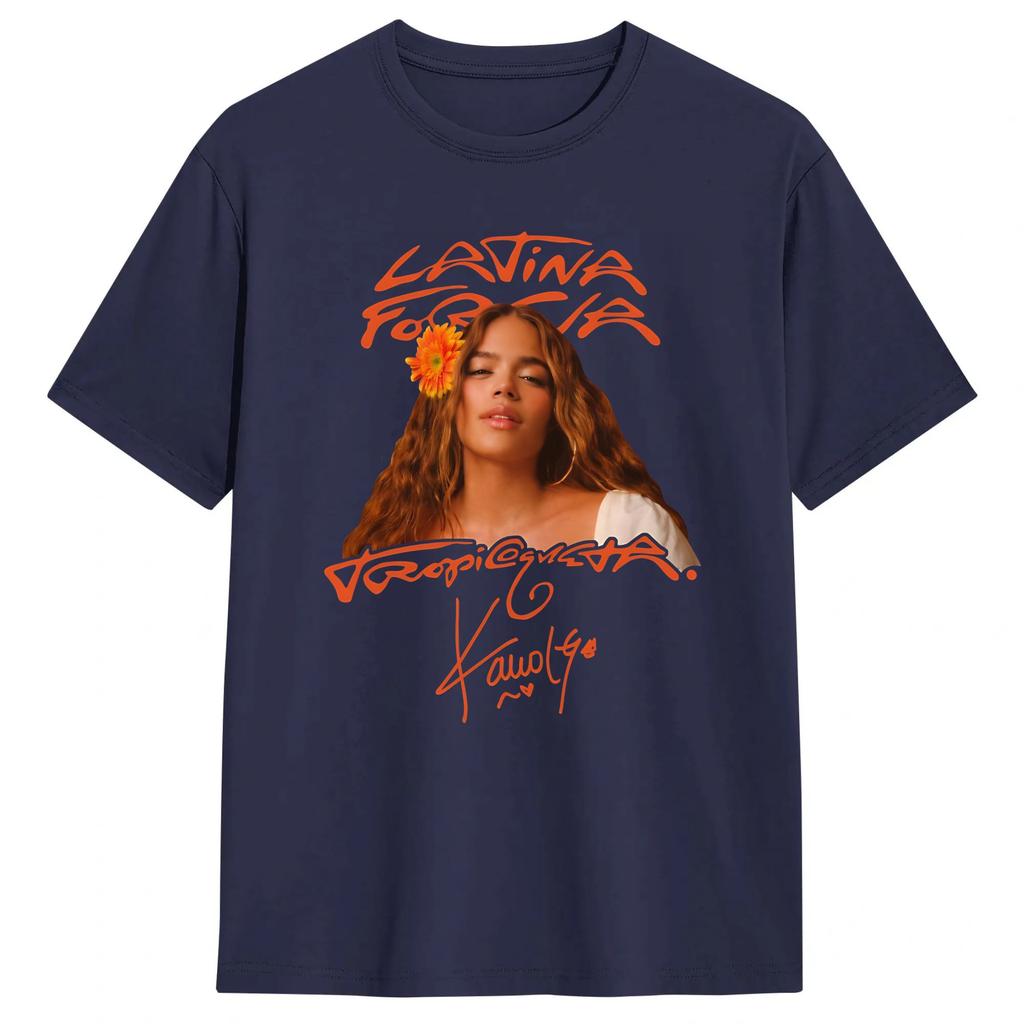 Unisex TShirts Singer KKarolG KG Creative Pure Cotton Tees Short Sleeve Summer Fashion T Shirt Round Neck Tops Classic