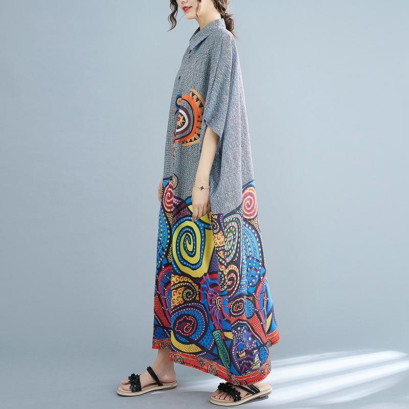 Платье-рубашка с цветочным принтом для женщин весна/лето