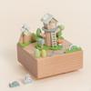 Деревянный Дом Музыкальная Шкатулка Настольный Центральная часть Ремесла Коллекционные Украшения Для Дома Аксессуары Настольный