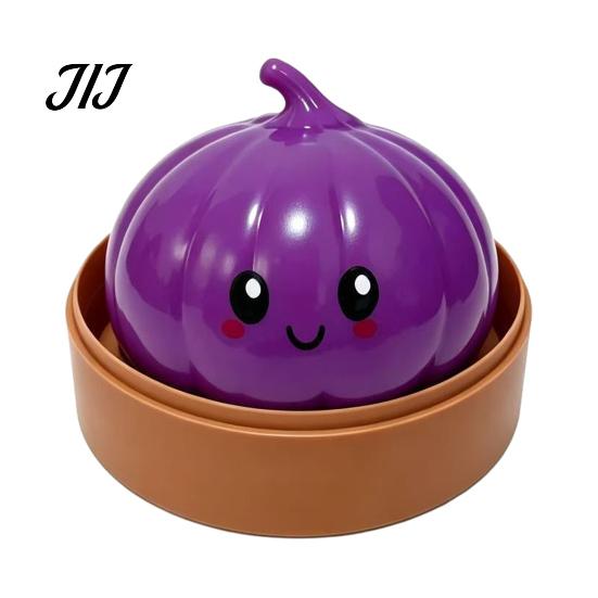 Calming Sensory Toy Sunglasses Pumpkin Stress Relief Toy, Slow Rebound Squeeze Fidget Soft Cartoon Dumpling Relieving