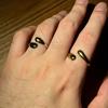Винтажное женское кольцо в форме капли воды, панк-готический дизайн с регулируемым открытием, персонализированный ювелирный аксессуар в подарок.