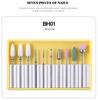 1 Set New Grinder Nail Drill Bits Alloy Tungsten Steel Ceramic Nail Files Sanding Head Set Polishing Manicure Tools Kit 8 Colors