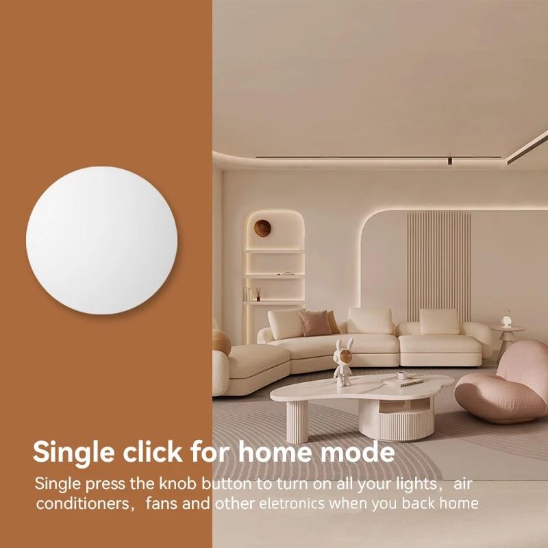 Tuya ZigBee Smart Button Scene Switch Беспроводной пульт дистанционного управления с одной кнопкой Многофункциональный переключатель сценариев Голосовой помощник Google Alexa