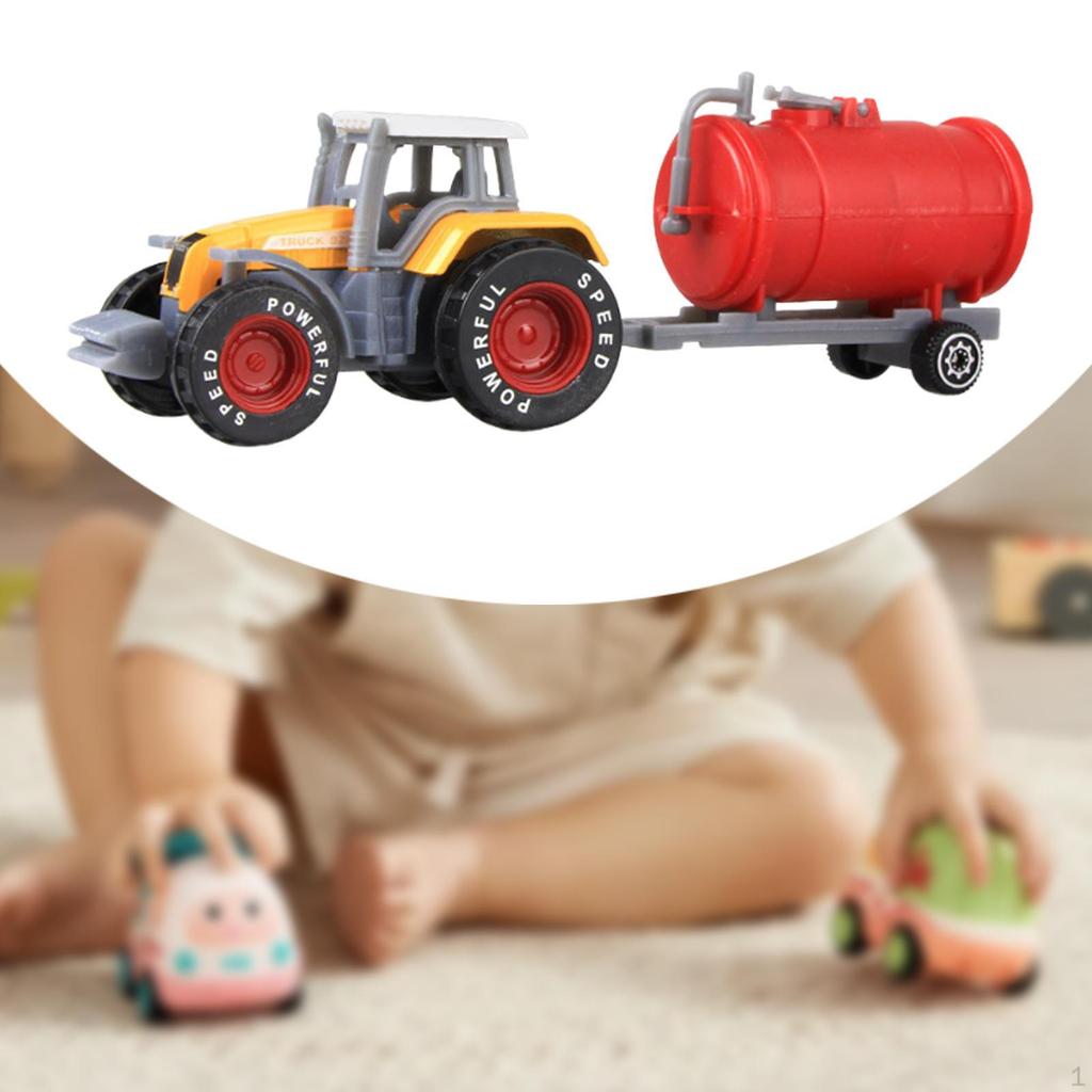 Сельскохозяйственный тракторный грузовик игрушка в подарок образовательный коллекционный толкай и иди с фрикционным приводом для