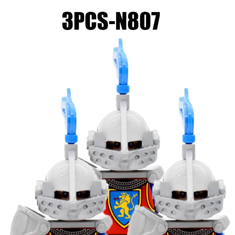 MOC Средневековый Король Строительные Блоки Армия Замок Ворон Красный Лев Черный Орел Рыцарь Фигурки Солдат Мечи Щит Оружие Кирпичики Игрушки