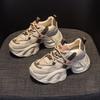 Кроссовки папы 2025 весна новые на толстой подошве с внутренней высотой 8 см звезды такие же повседневные универсальные модные стиль шнуровка женские