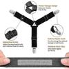 8 Pcs Bed Sheet Holder Straps,adjustable Triangle Elastic Corner Clips
