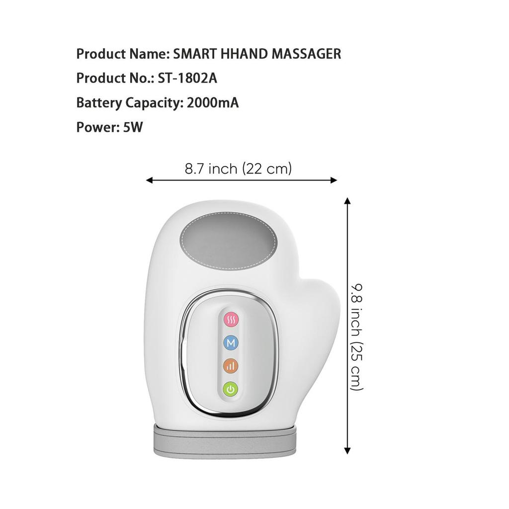 Hand Massager with Heat Compression Relief, 3 Massage, 4 Temperature,5 Compression Model Therapeutic Gloves, Wrist and Finger Massage gifts for loves