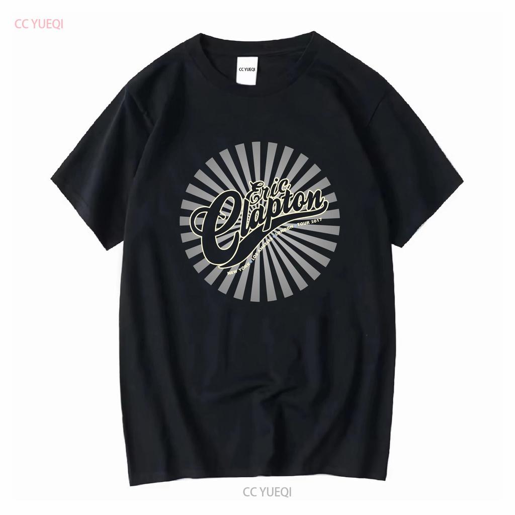 Eric Clapton Logo Rays Navy Blue T Shirt NEW OFFICIAL vintage Washed Stretched Stylish homme designer clothes Slightly