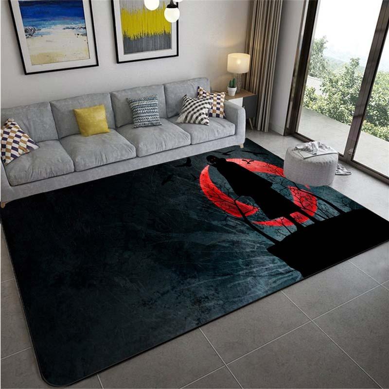Anime Naruto Non-slip Area Rugs Large Mat Rugs for Living Room Comfortable Carpet Soft Floor Mat Rugs for Bedroom