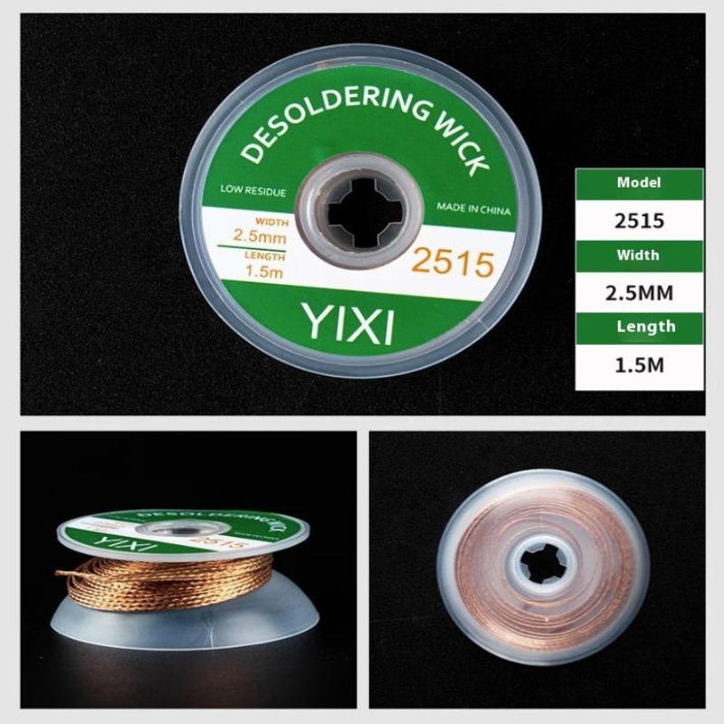 1Pcs Soldering Wick Tin Lead Cord Flux 1-4Mm 1.5/3Meter Desoldering Mesh Braid Tape Copper Welding Point Solder Remover Wire