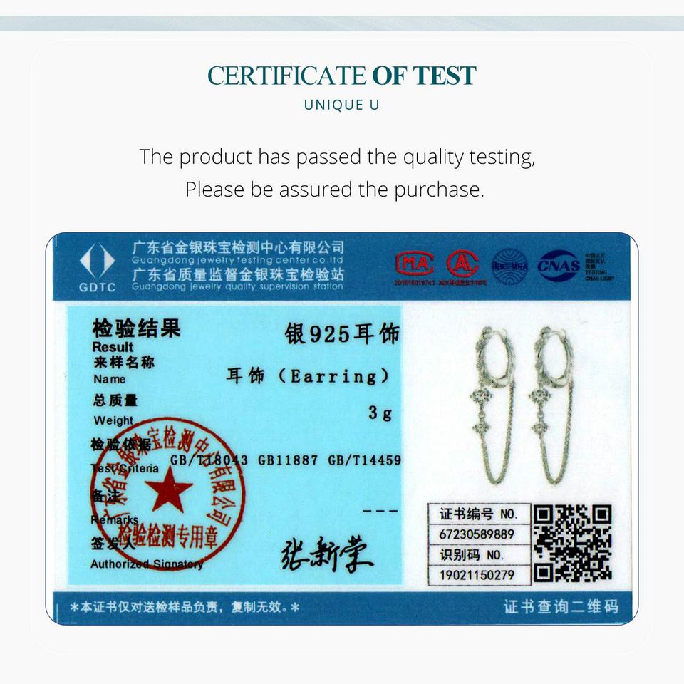 BAMOER стерлингового серебра 925 пробы изысканные циркониевые пряжки для ушей серьги с кисточками для женщин ювелирные изделия на день рождения подарок