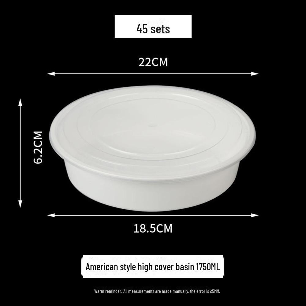 Thickened Milky White Disposable Round Lunch Box with Lid - Perfect for Takeaway and Snail Noodle Soup, Free Shipping