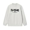 Fila Серия Milano Простой Классический Ретро Повседневный Универсальный Теплый Удобный Свитшот с Круглым Вырезом Мужской свитшот Светло-Серый Кремовый F11M545205FIV