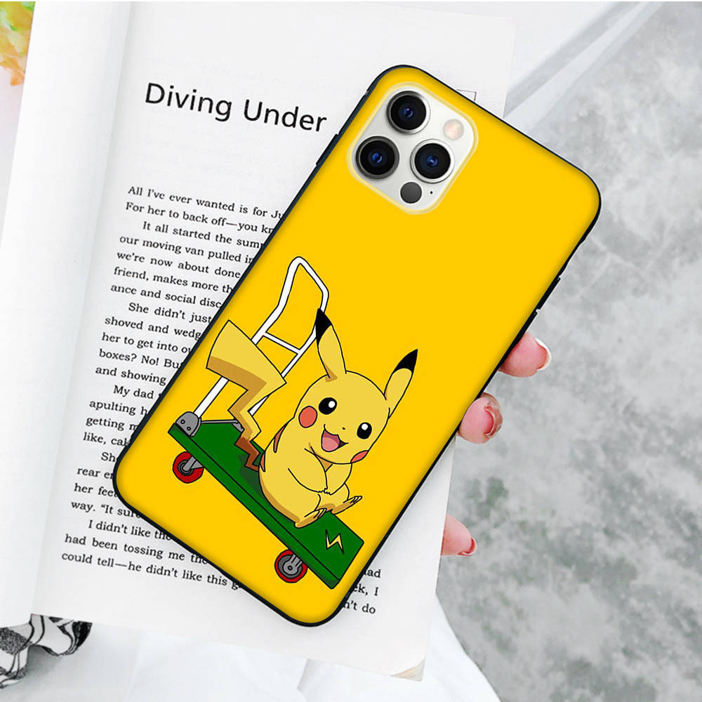 JP39 Pikachus Black Soft Case for Xiaomi Poco X6 X4 M5 M6 F5 F6 C65 C55 C50 C51 C40 Pro Redmi 14C A3X 13C 12C 11T 10A 9C Note 7 6 8A Plus