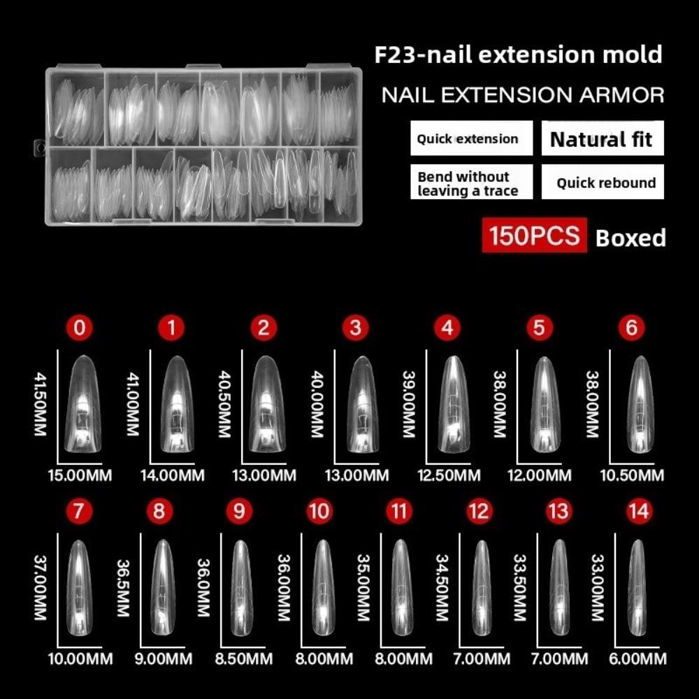 120pcs/150pcs Ultra-Thin Sandwich Nail Forms Square False Nails for Profional Use in Nail Salons