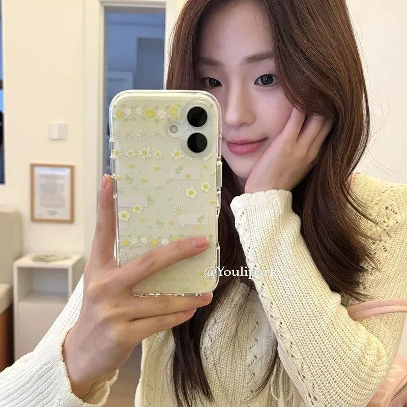 Full Screen Milk Yellow Small Floral Phone Case for Xiaomi 13/14/15 Pro