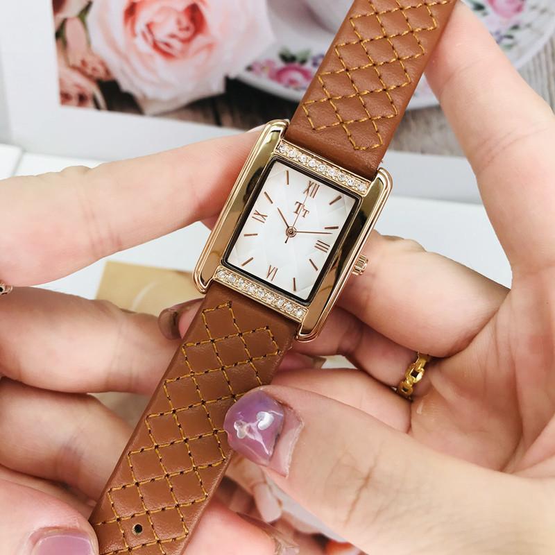 New Rectangular Women'S Watch, Minimalist Style, High-End And Luxurious, Vintage Leather, Fashionable Women'S Wristwatch.