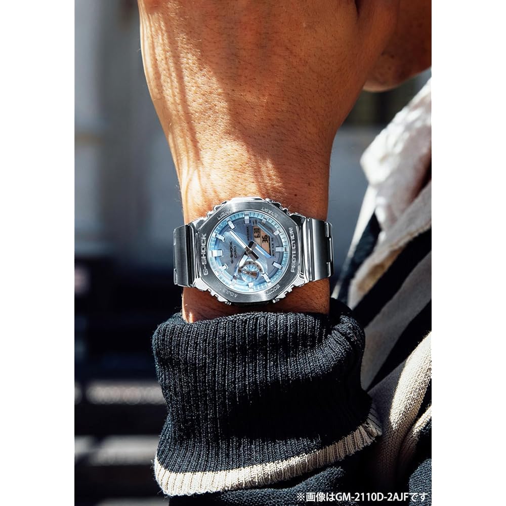 Casio G-Shock GM-2110D-7AJF Men's Watch Metal Bezel Band Silver