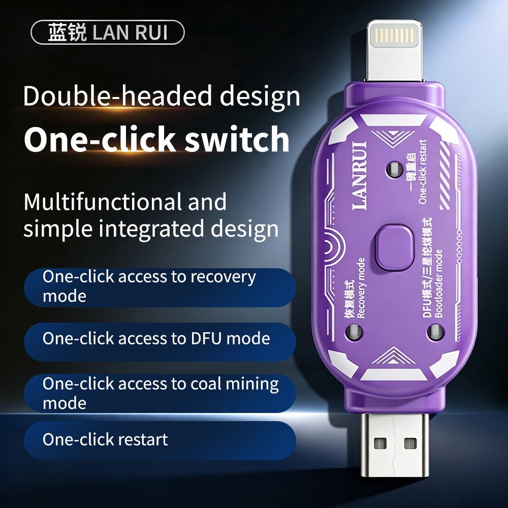 LANRUI V587 Smart Engineering Repair Box Tester One Click Enter DFU Recovery Download Mode For iPhone 8-16 Samsung Repair Tool 5