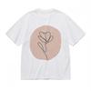 Men's Soft Breathable All Season Classic T-Shirt Minimalist Line Flower Tee USA