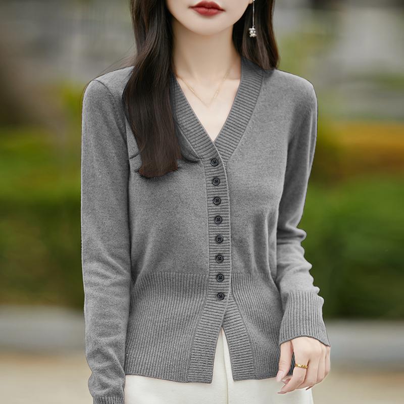 Женский легкий кардиган из 50% шерсти и 50% шелка Mulberry — универсальный трикотаж на все 4 сезона для комфорта и стиля в любое время года