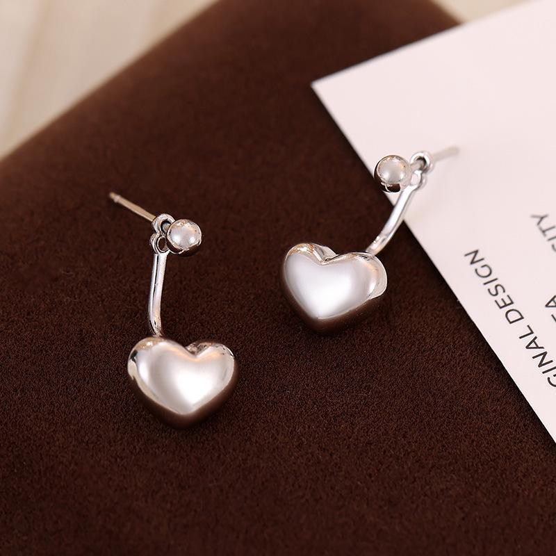 Серьги-пусеты Banyan Tree S925 Серебро 3D Сердце - Элегантный Нишевый Дизайн для Женщин