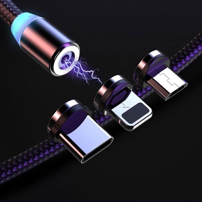 Câble de recharge Magnétique - SHOP-STORY - Universel - 1m - Nylon - Noir