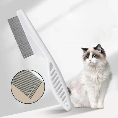 Кошачья блошиная расческа Кошачья зубная расческа Питомец Встроенная стальная расческа Для собаки Расческа от вшей Для удаления блох