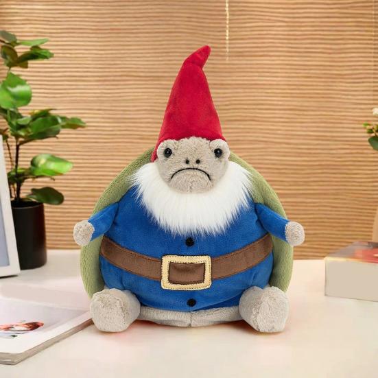 Плюшевая игрушка гном-черепаха, мягкая набивная сидячая черепаха-гном, домашний декор, подушка-компаньон, подарок для детей, друзей, семьи