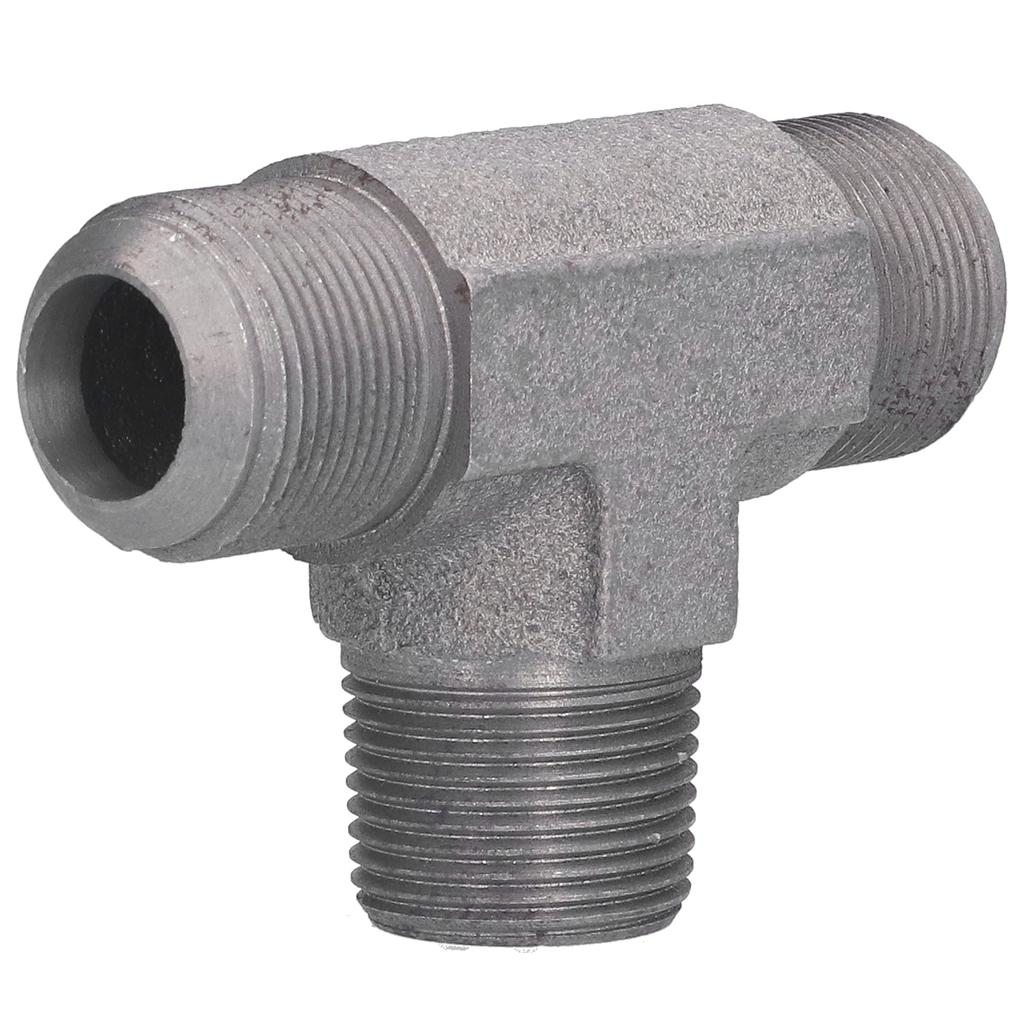 Прямой тройник из ковкого чугуна Прочный Тщательно отполированный Компрессионный фитинг-тройник для труб для воздушного насоса Воздух