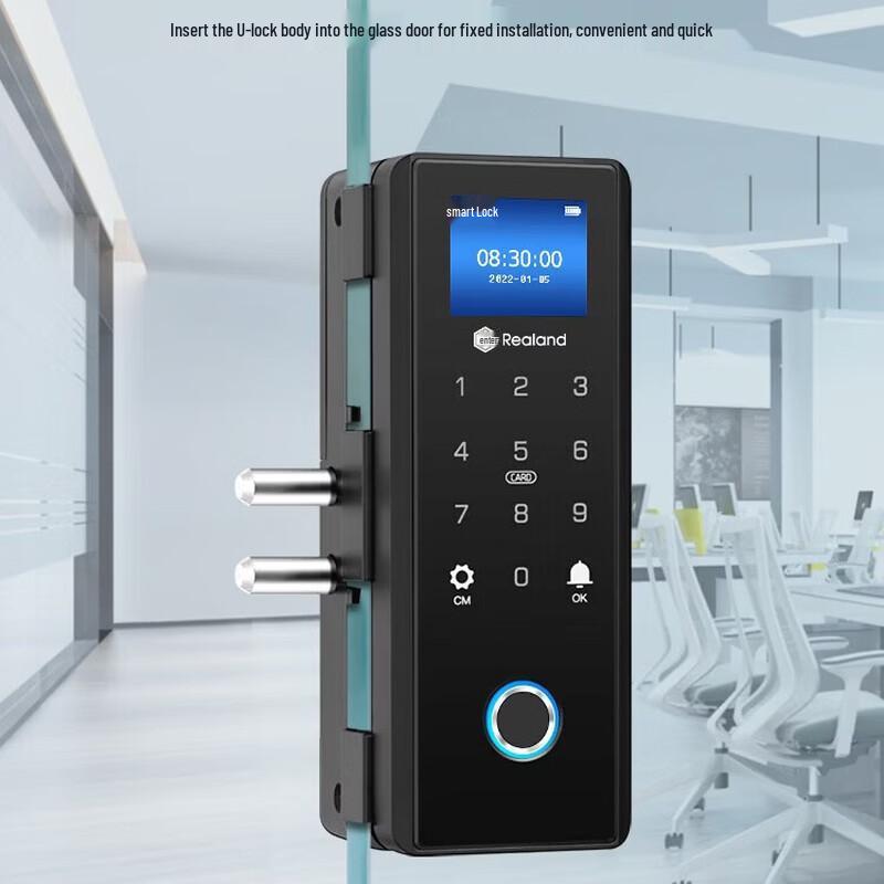Realand ZD208Y Smart Fingerprint Glass Door Lock CN plug (adapter included)
