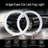 2pcs Super Bright Halo Rings COB LED Angel Eyes Headlight 80mm Car Motorcycle DRL Light Bulb Lamp