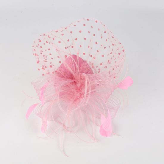 Feather Mesh Top Hat Headband Easy To Wear Style Headgear Daily Party Matching Lady Hair Accessories