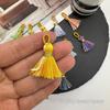 Корейский Радужный Брелок с Кисточками и Бусинами Pyssla DIY Аксессуар
