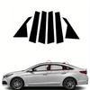 6Pcs Glossy Blak Door Pillar Posts Side Trim Fit For Hyundai Sonata 2015 2016 2017 2018 2019 Window Decoraion Cover Sticker