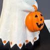 Resin Ghost Pumpkin Ornament Adorable Collectible Statue Sculpture for Vintage Halloween Decor Aesthetic Room Decor