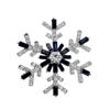 New Rhinestone Snowflake Brooches For Women Winter Design Sweater Pin