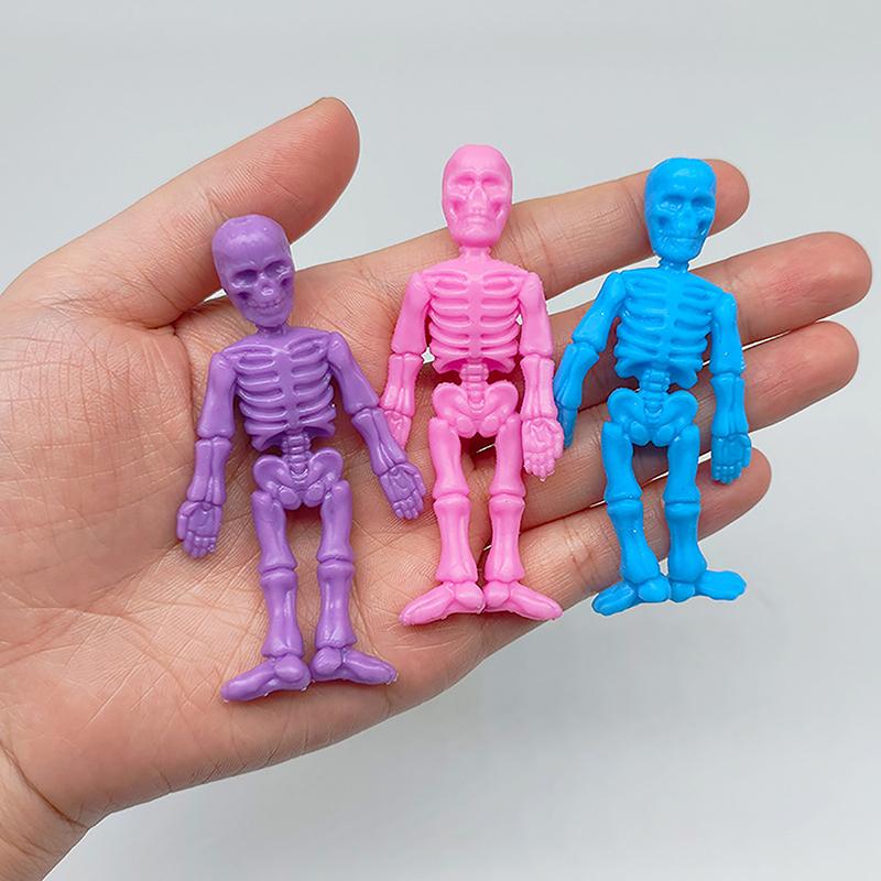 5 шт. Хэллоуин растягивающийся скелет сувениры для вечеринки Tpr мягкая резина зомби ужасы игрушка для снятия стресса Хэллоуин подарки для мужчин и детей