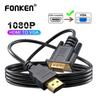 FONKEN HDMI Male To VGA Male 1080P 60Hz HDMI Compatible Cable To VGA Adapter Digital To Analog for Computer Laptop