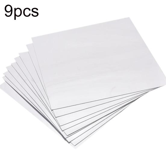 9Pcs DIY Square Mirror Effect Wall Sticker Decal Mosaic Rest Room Window Decor