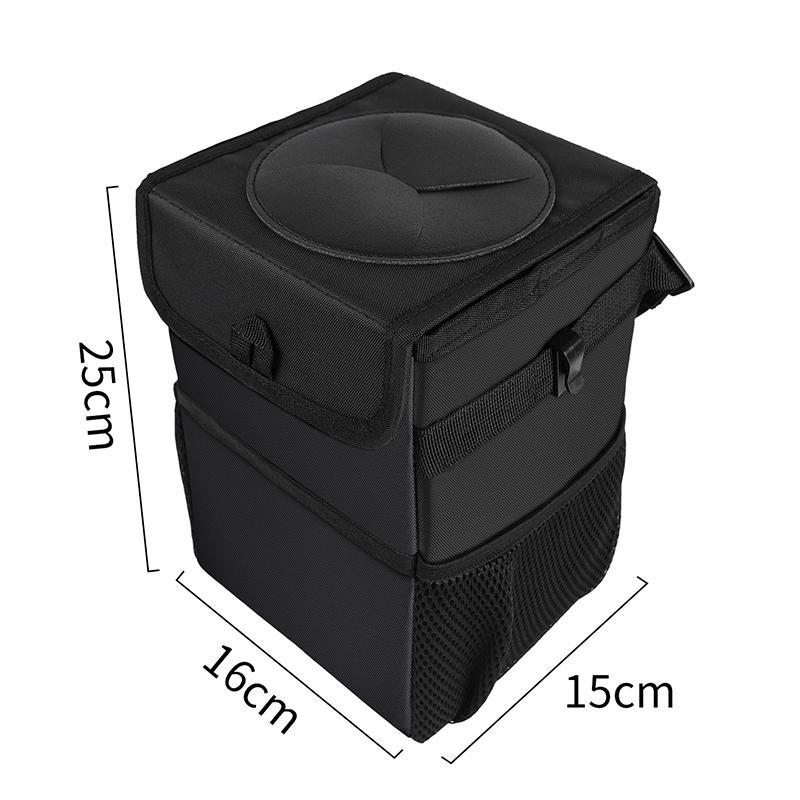 Portable Car Waterproof Trash Bin Center Console Seat Back Installation Garbage Bin Organizer Storage Auto Interior Accessories