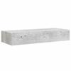 Vidaxl Półki Ścienne Z Szufladą, 2 Szt., Szare, 60 X 23,5 X 10 Cm, Mdf